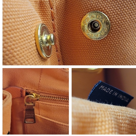 PRADA Canapa Canvas Tote Handbag/Crossbody Bag - Picture 5 of 9